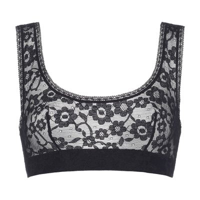 魅力【Dolce & Gabbana】ソフトカップ トライアングルブラ レースとチュール製 ソフトカップ トライアングルブラ