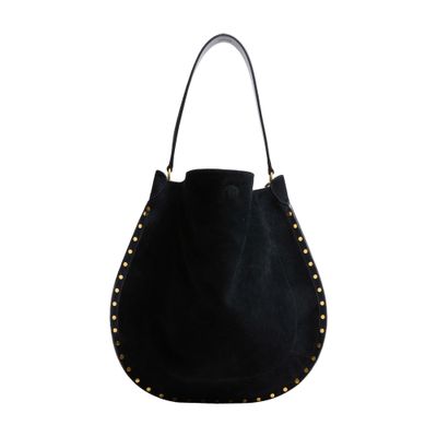 Isabel Marant Oskan Hobo Soft Bag In Suede In Black