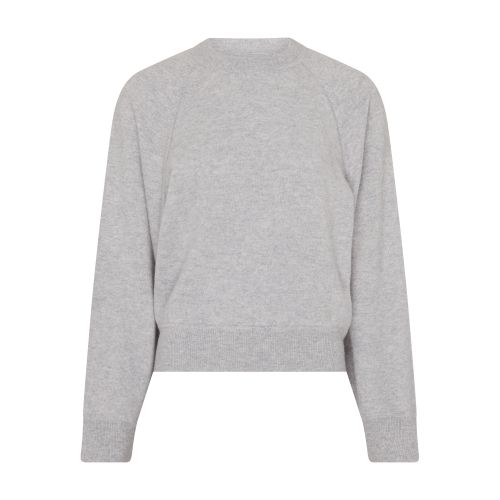 Loulou Studio Bruzzi Oversized Cropped Wool And Cashmere-blend Sweater In Grey_melange