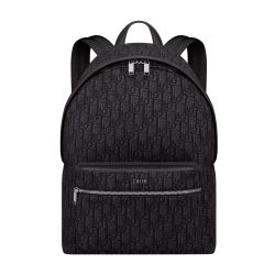 バックパック・リュック DIOR Saddle Backpack Saddle Backpack with Flap Black Dior Oblique Jacquard and