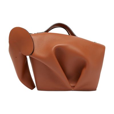 Loewe Men's Elephant Large Crossbody Bag In Brown