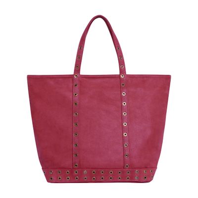 Vanessa Bruno Suede Leather L Cabas Tote Bag In Bordeaux