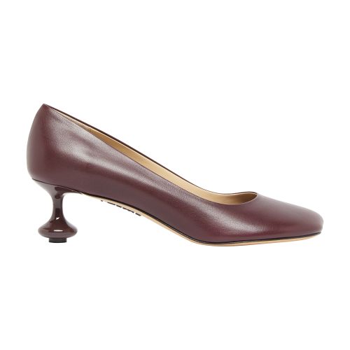 Loewe Round-headed High Heels In Burgundy