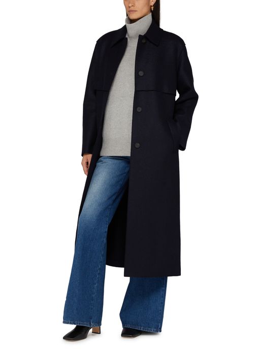 HARRIS WHARF LONDON Shield coat pressed wool and polaire