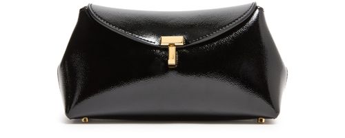 TOTEME Mini T-Lock naplack clutch