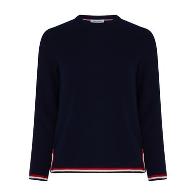 Thom Browne Cashmere Long Sleeve Top In Navy
