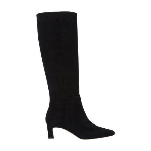 Scarosso Kira 50mm Suede Boots In Black_suede
