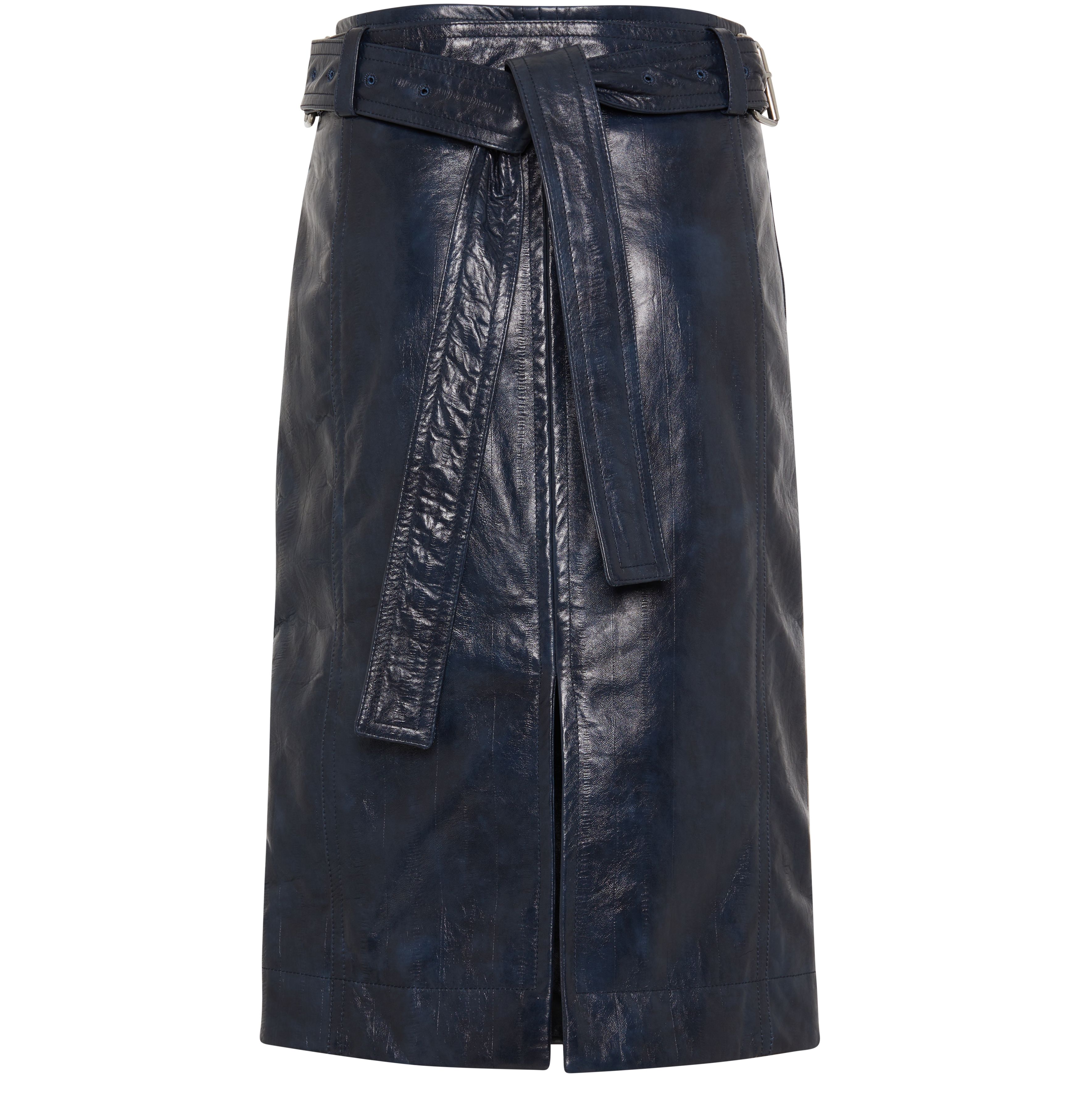 Embossed leather midi skirt thumbnail 3