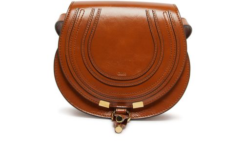 CHLOE Marcie small glossy leather shoulder bag