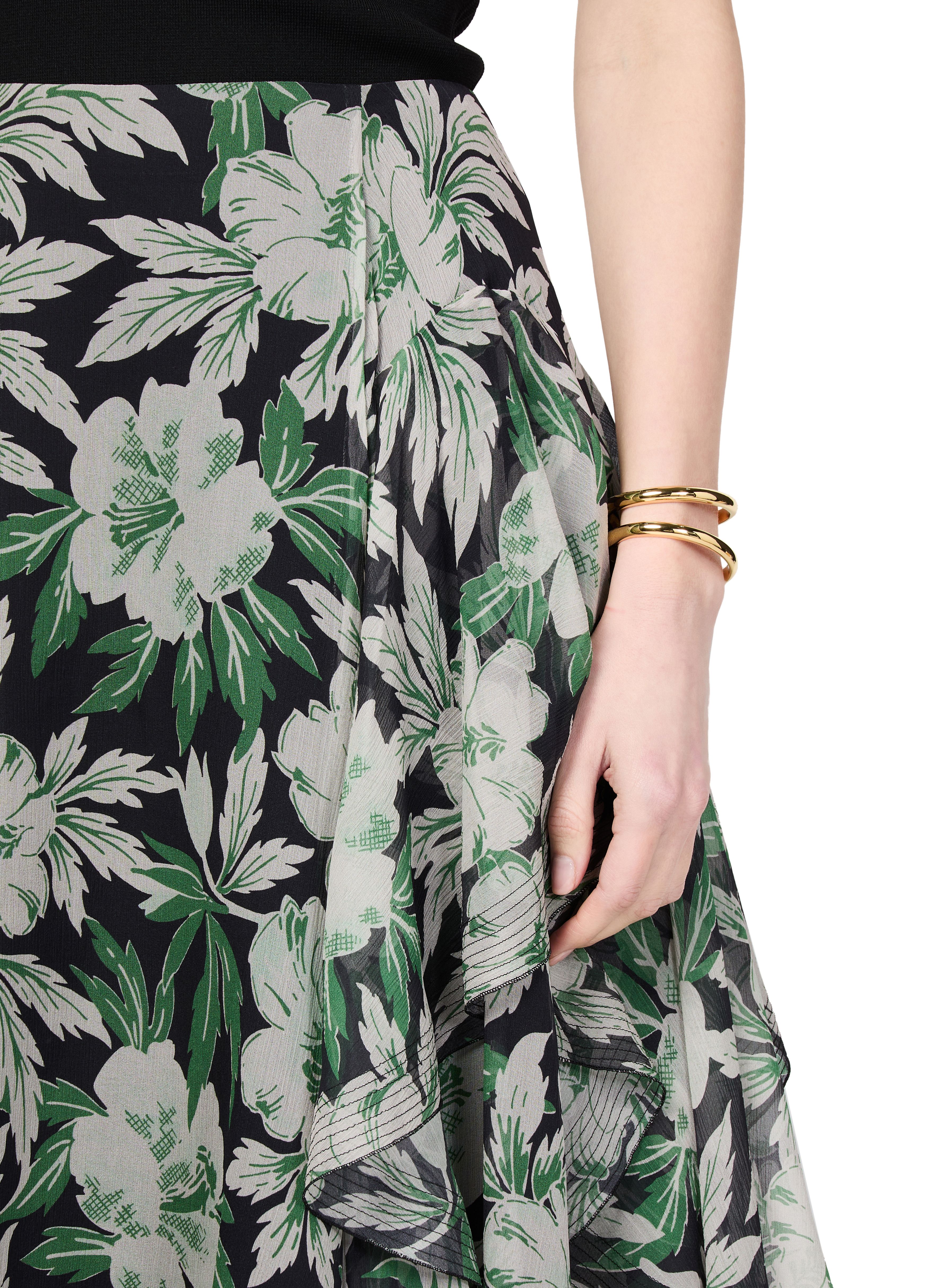 Floral print flowing skirt thumbnail 4