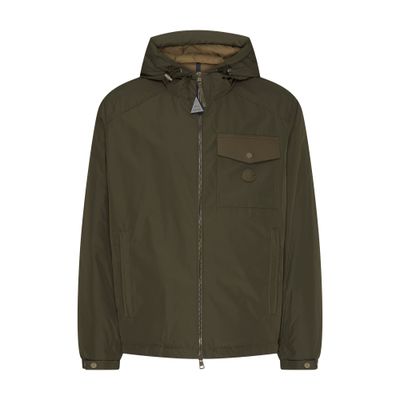 Moncler Hooded Casual Jacket In Green