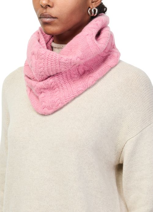 BOMPARD Cable knit neck warmer