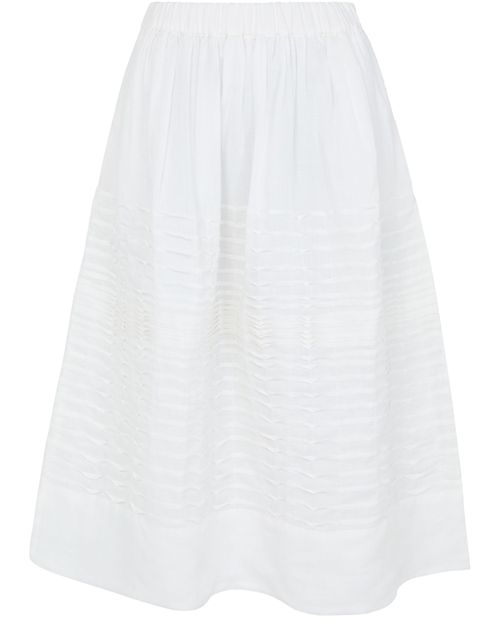 SEA NEW YORK Zora solid pleated midi skirt