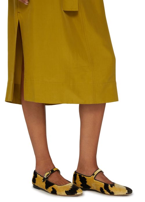 LE MONDE BERYL Mary Jane Bevilacqua velvet ballet flats