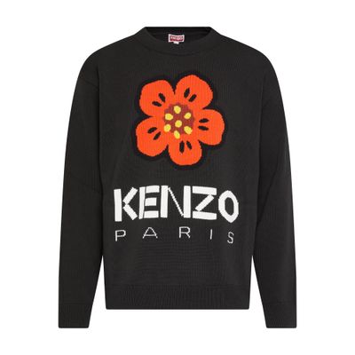 Shop Kenzo Crew Neck Sweatshirt In Noir