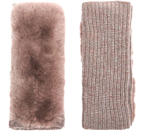 YVES SALOMON Rex rabbit fur mittens