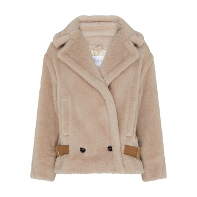 Max Mara Radice Teddy Jacket In Beige