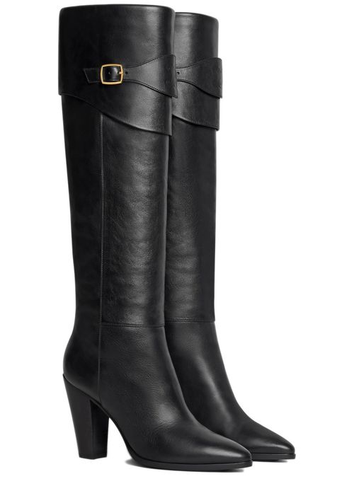 CELINE Riding boot with Triomphe Celine wiltern in calfskin