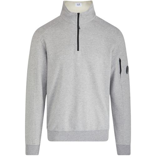 CP COMPANY Leichter Fleece-Pullover mit halbem Reißverschluss