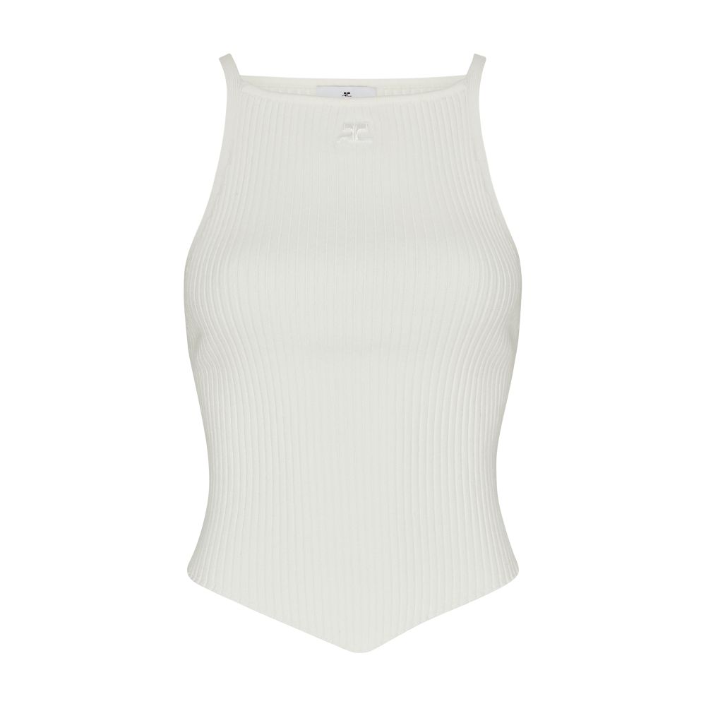 Rib knit Pointy tank top thumbnail 7
