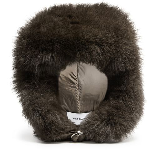 YVES SALOMON Wool and fox fur chapka