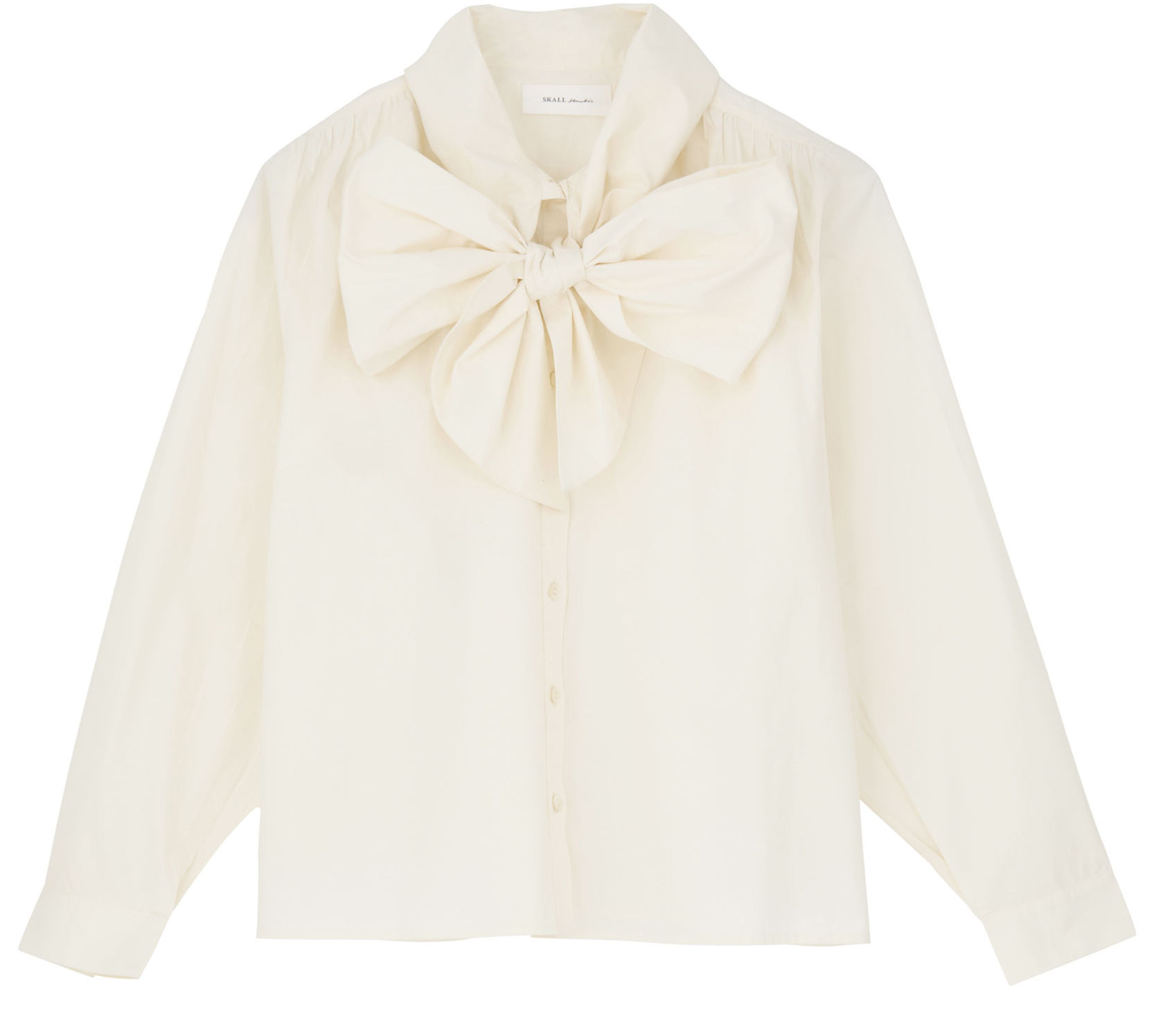 Long-sleeved shirt with bow