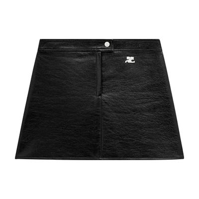 Reedition Vinyl mini skirt
