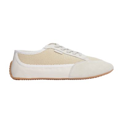 The Row Bonnie Canvas And Suede Sneakers In Ivory_ivory