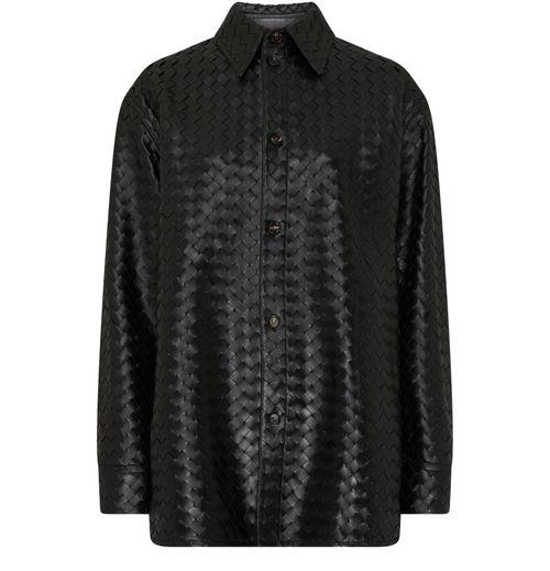 BOTTEGA VENETA Lässiges Hemd aus Intrecciato-Leder
