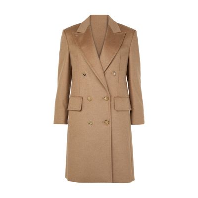 Max Mara Cosa Double-breasted Coat In Brown
