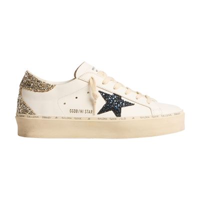 Shop Golden Goose Hi-star Sneakers In White