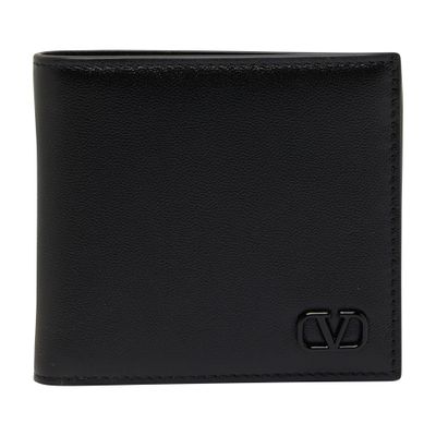 Valentino Garavani Mini Vlogo Signature Wallet In Brown