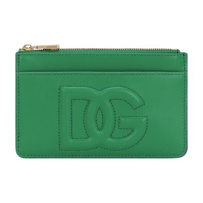 Dolce & Gabbana Medium Dg Logo Card Holder In Green