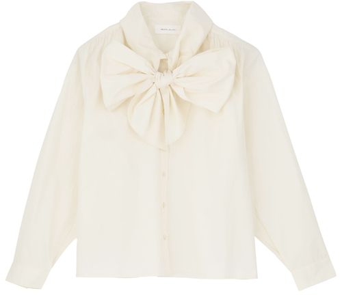 Skall Studio — Long-sleeved shirt with bow (White)