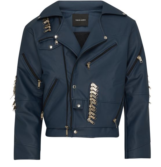 Men's vegan online leather biker jacket
