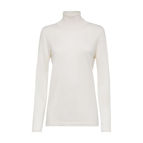 Shop Brunello Cucinelli Cashmere And Silk Sweater In Blanc