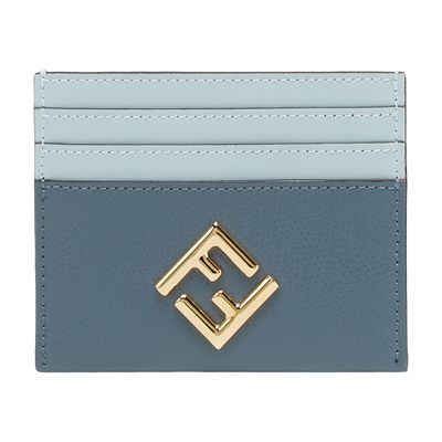 Fendi Ff Diamonds Card Case In Blue