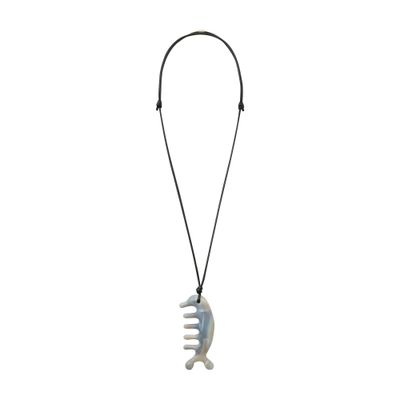 Lemaire Gua Sha Beluga Necklace In Gray