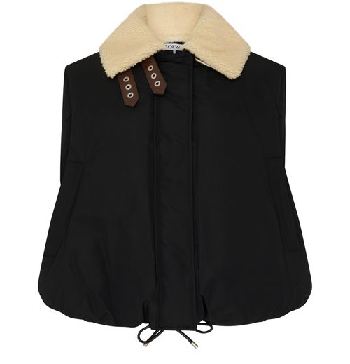 LOEWE Sleeveless cotton-blend down jacket