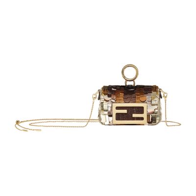 Fendi Nano Baguette Charm In Brown