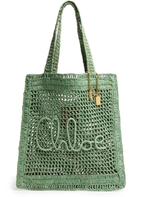 CHLOE Summer Banana crochet tote bag