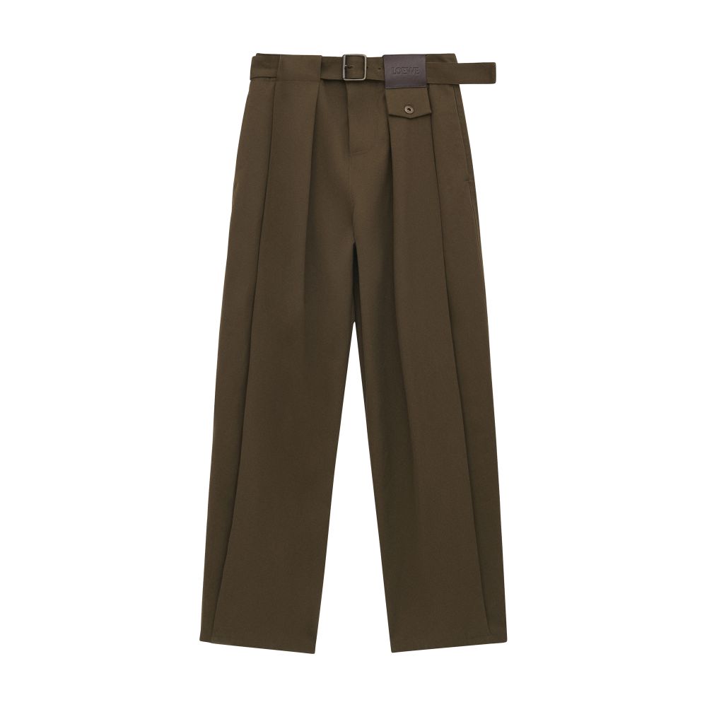 Cotton and silk straight-leg trousers thumbnail 6