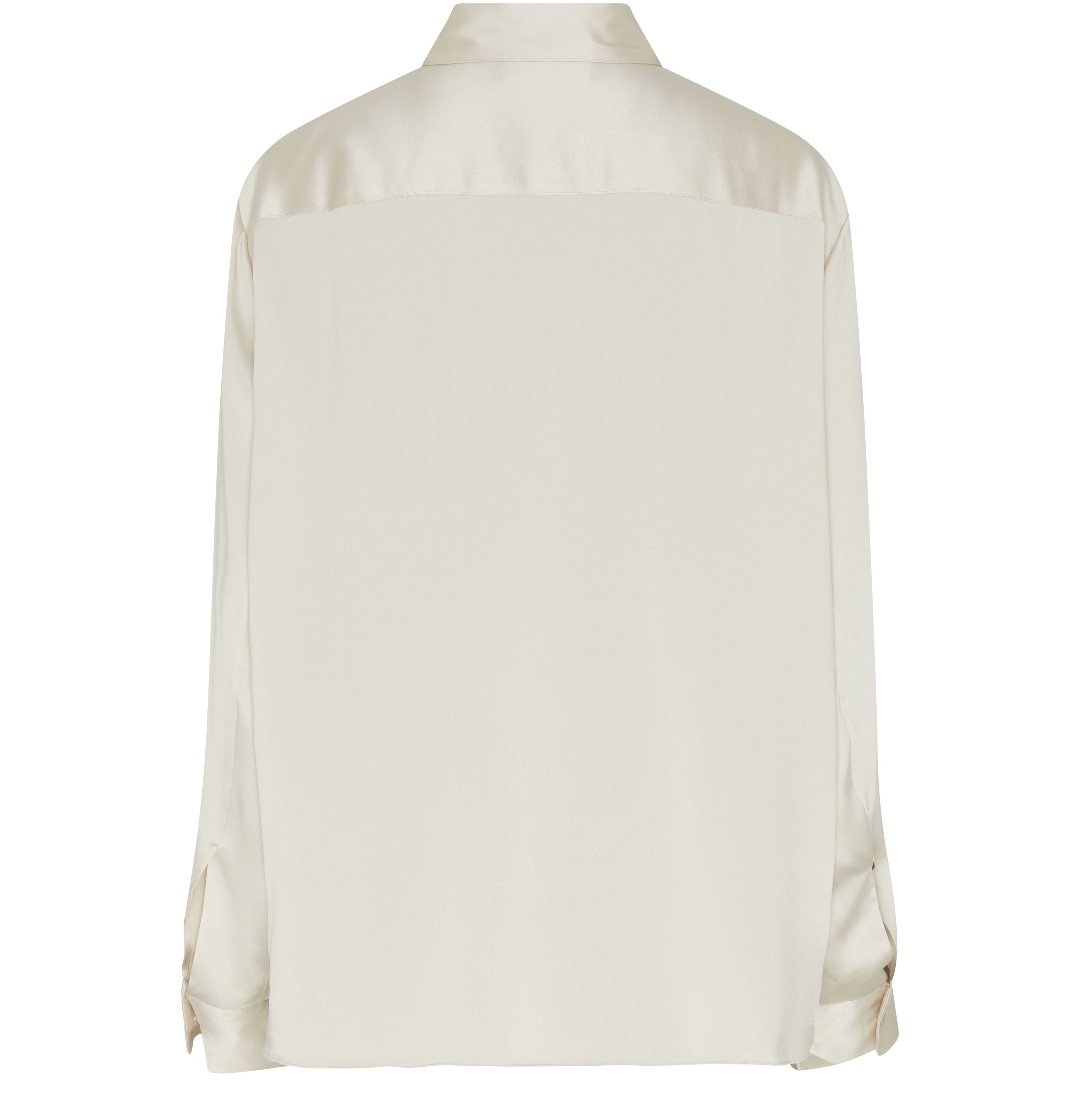 Button-up long-sleeved silk shirt thumbnail 3