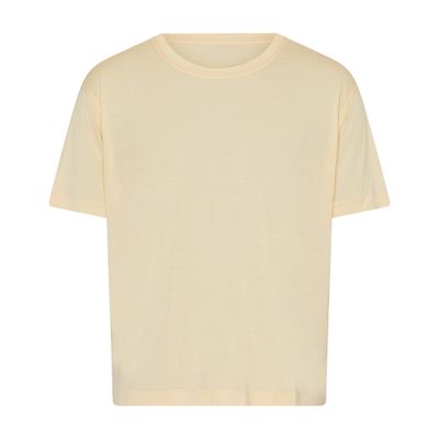 Lemaire Soft Short Sleeve T-shirt In Yellow