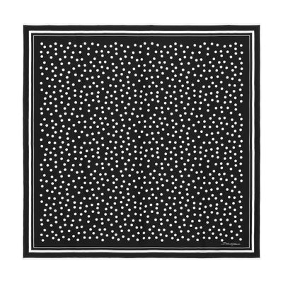 Dolce & Gabbana Polka-dot Twill Scarf (90x90) In Black