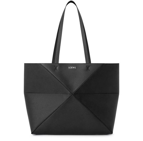 LOEWE Puzzle Fold tote horizontal moyen en cuir de veau grainé souple