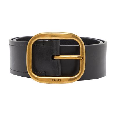 Loewe Soft, Rounded Leather Belt In Black