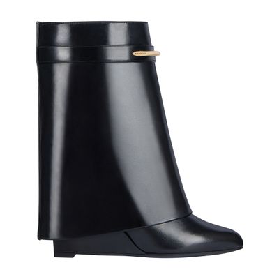 イタリア製GIVENCHYジバンシーWベルトジッパーブーツ35レザー黒
