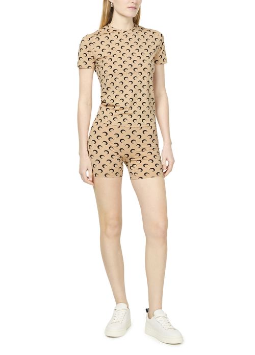 MARINE SERRE Recycled Moon jersey short sleeves top