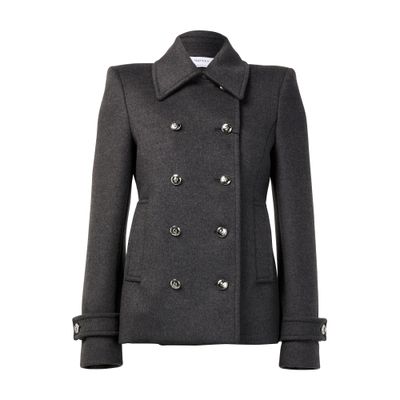 Alexander Mcqueen Buttoned Coat In Grey